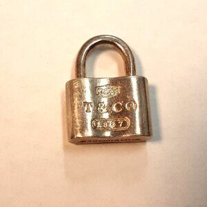 Tiffany & Co. 1837 Sterling Silver 925 Padlock Lock Charm Pendant Non-Openable